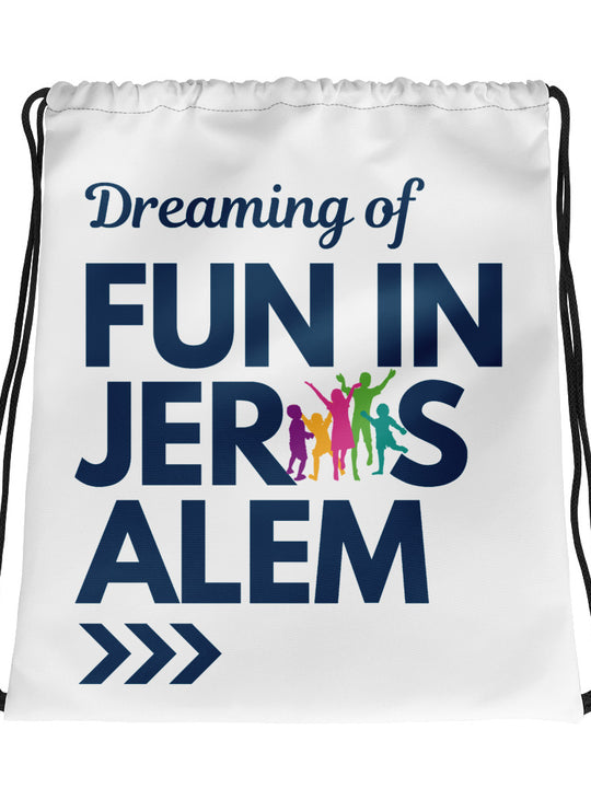 Fun In Jerusalem - Drawstring Bag