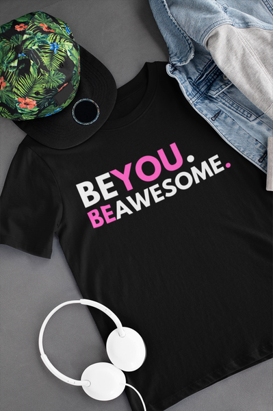 Be You. Be Awesome (DJ Raphi) - Youth T-shirt (Pink)