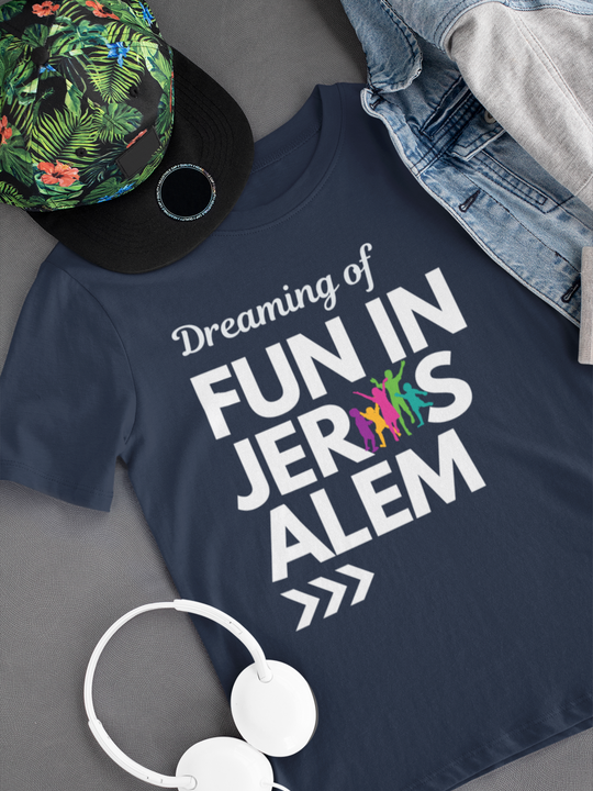 Fun In Jerusalem - Youth T-shirt (Navy)