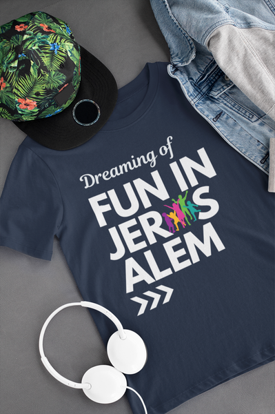 Fun In Jerusalem - Youth T-shirt (Navy)