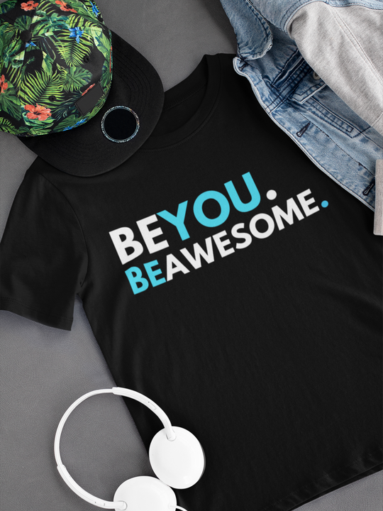Be You. Be Awesome (DJ Raphi) - Youth T-shirt (Blue)