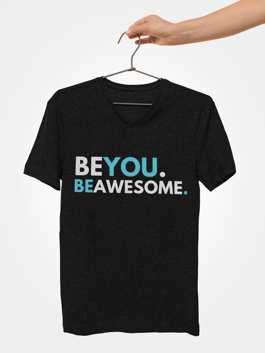 Be You. Be Awesome (DJ Raphi) - Unisex V-neck T-shirt